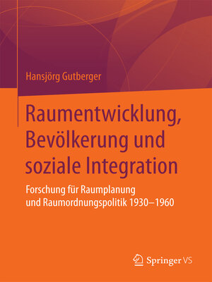 cover image of Raumentwicklung, Bevölkerung und soziale Integration